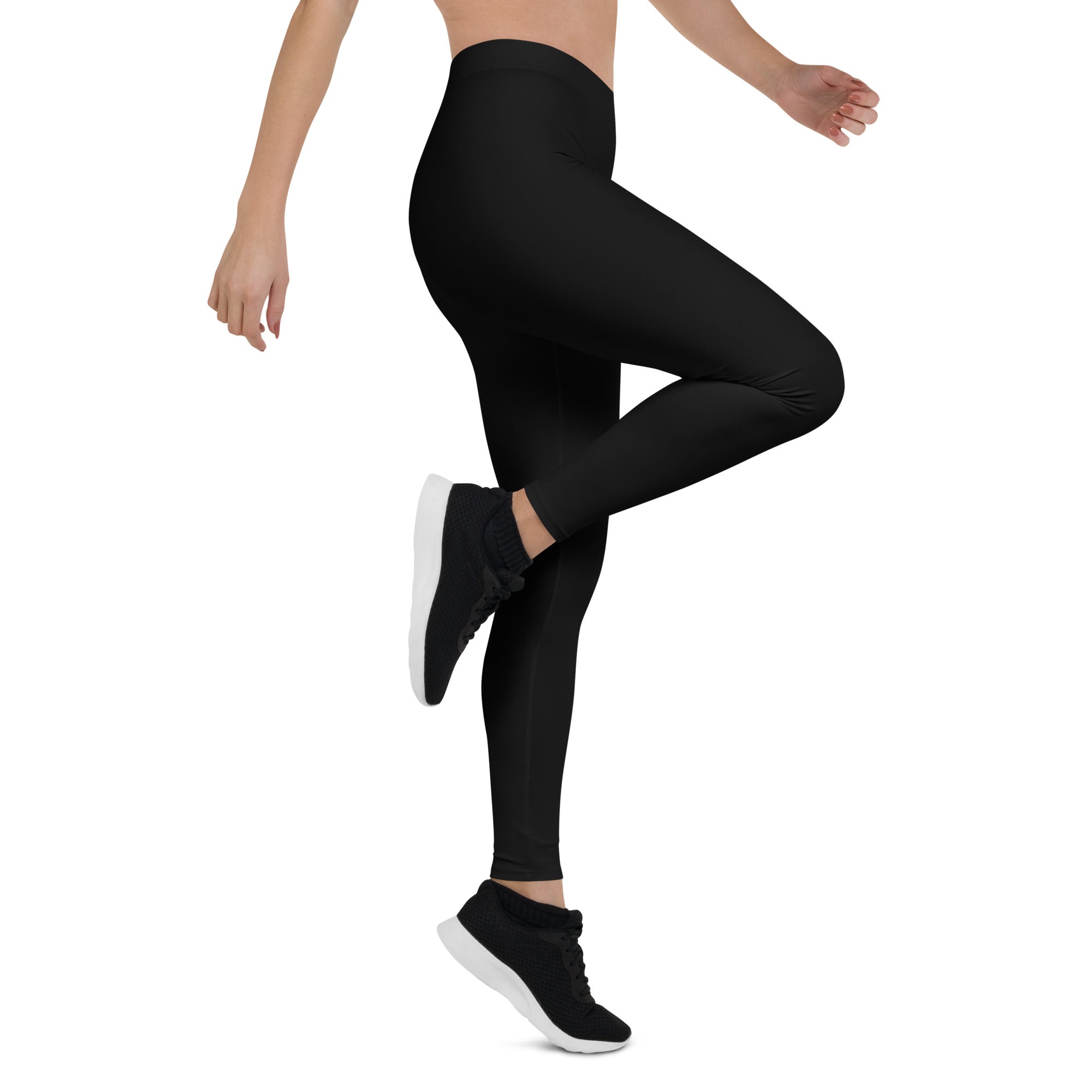 Basic Black Mid-Waist Leggings